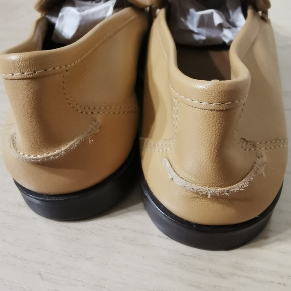 NWT Zara Leather Flat Loafer Shoes - Picture 5 of 11